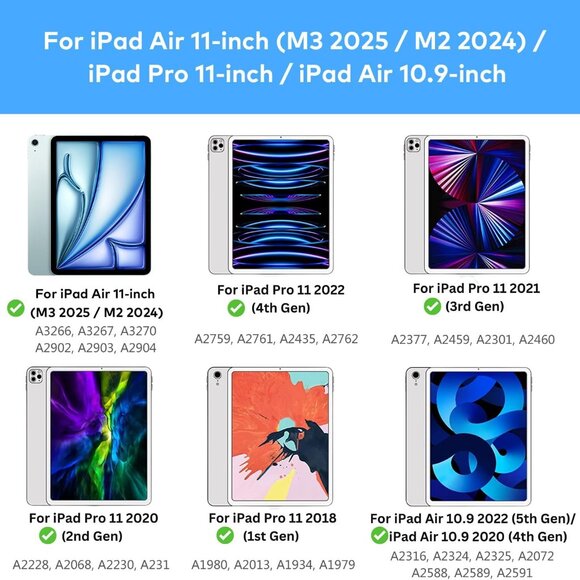 Keyboard Case for iPad Air & Pro 11” – Magic-Style Magnetic Keyboard w/Trackpad - Picture 2 of 4